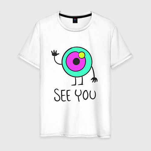 Мужская футболка See you / Белый – фото 1