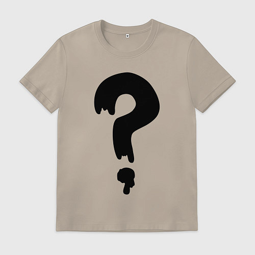 Мужская футболка Знак Вопроса / Миндальный – фото 1