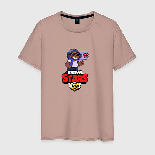 Мужская футболка BRAWL STARS:БРОК / Пыльно-розовый – фото 1