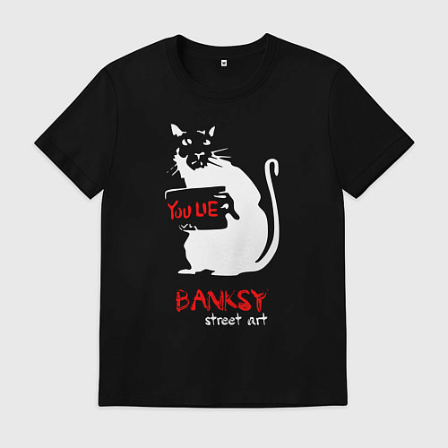 Мужская футболка Banksy / Черный – фото 1