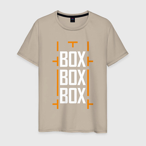 Мужская футболка Box box box / Миндальный – фото 1