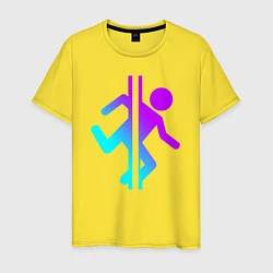 Футболка хлопковая мужская PORTAL, цвет: желтый