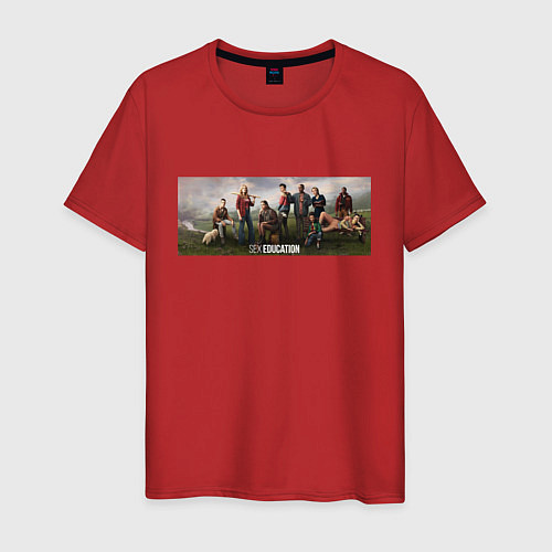 Мужская футболка Половое воспитание / Красный – фото 1