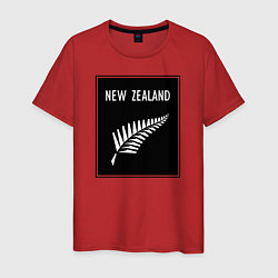 Футболка хлопковая мужская Регби Новая Зеландия, цвет: красный