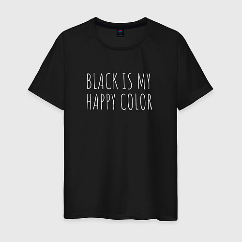 Мужская футболка BLACK IS MY HAPPY COLOR / Черный – фото 1