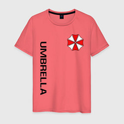 Футболка хлопковая мужская UMBRELLA CORP, цвет: коралловый