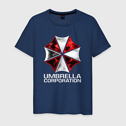 Футболка хлопковая мужская UMBRELLA CORP, цвет: тёмно-синий