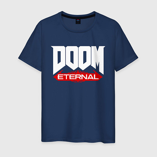Мужская футболка DOOM / Тёмно-синий – фото 1