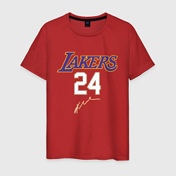 Футболка хлопковая мужская LA LAKERS, цвет: красный