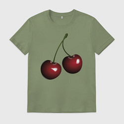 Мужская футболка Вишня