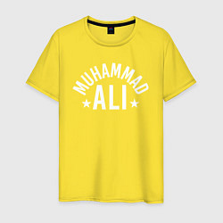 Футболка хлопковая мужская Muhammad Ali, цвет: желтый