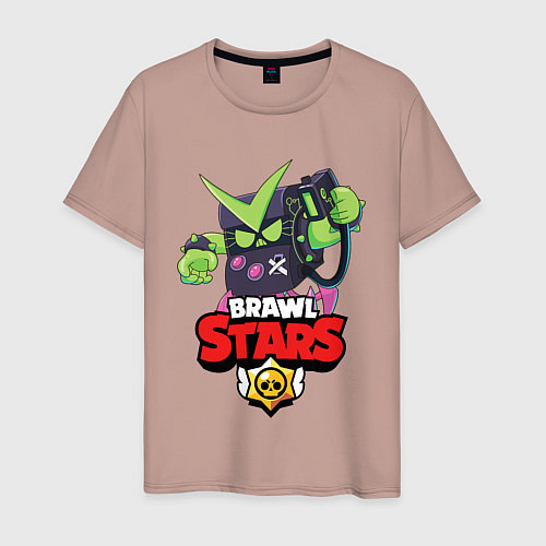 Мужская футболка BRAWL STARS VIRUS 8-BIT / Пыльно-розовый – фото 1