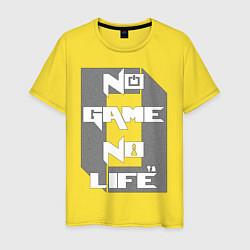 Футболка хлопковая мужская No Game No Life Zero, цвет: желтый