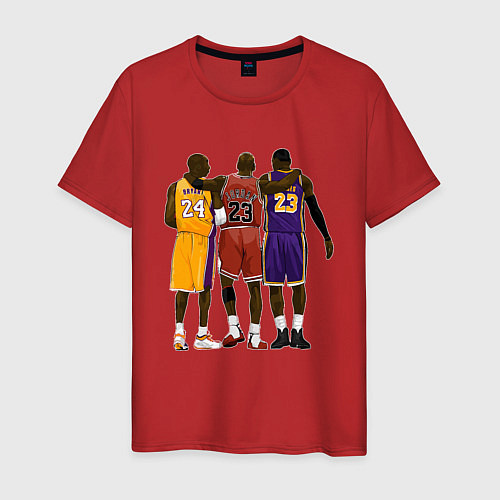 Мужская футболка Kobe, Michael, LeBron / Красный – фото 1