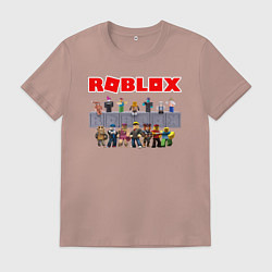 Футболка хлопковая мужская ROBLOX, цвет: пыльно-розовый
