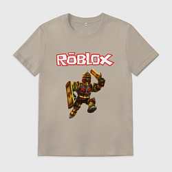 Футболка хлопковая мужская ROBLOX, цвет: миндальный