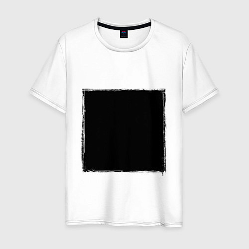 Мужская футболка ЧЕРНЫЙ КВАДРАТ / Белый – фото 1