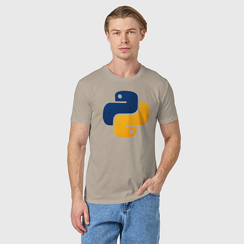 Мужская футболка Python / Миндальный – фото 3