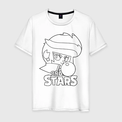 Мужская футболка Brawl Stars раскраска / Белый – фото 1