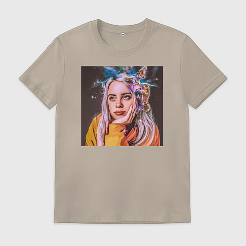 Мужская футболка Billie Eilish / Миндальный – фото 1