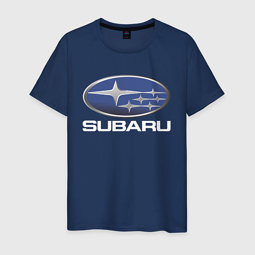 Мужская футболка SUBARU / Тёмно-синий – фото 1