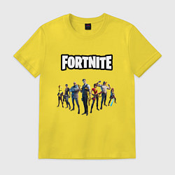 Футболка хлопковая мужская Fortnite 2 глава 2 часть, цвет: желтый