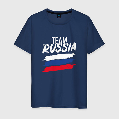 Мужская футболка Россия / Тёмно-синий – фото 1