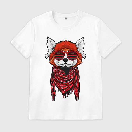 Мужская футболка Красная панда / Белый – фото 1