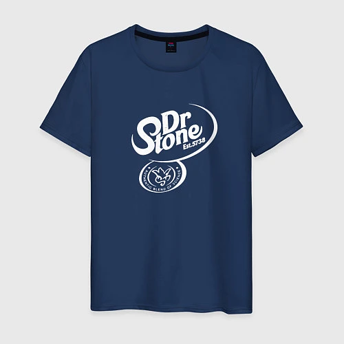 Мужская футболка Доктор Стоун / Тёмно-синий – фото 1