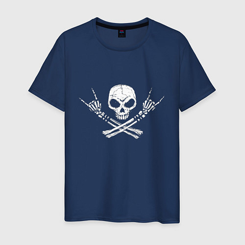 Мужская футболка Череп / Тёмно-синий – фото 1