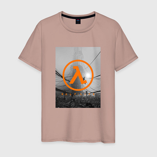 Мужская футболка HALF-LIFE / Пыльно-розовый – фото 1