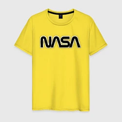 Футболка хлопковая мужская NASA, цвет: желтый