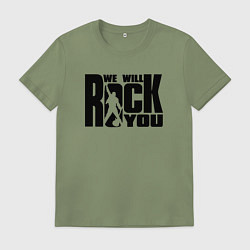 Футболка хлопковая мужская QUEEN, цвет: авокадо