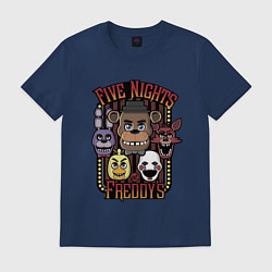 Футболка хлопковая мужская FIVE NIGHTS AT FREDDYS, цвет: тёмно-синий