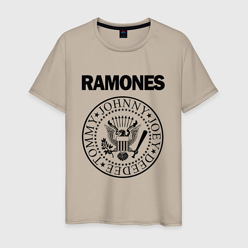 Мужская футболка RAMONES / Миндальный – фото 1