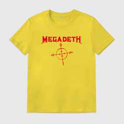 Футболка хлопковая мужская Megadeth, цвет: желтый
