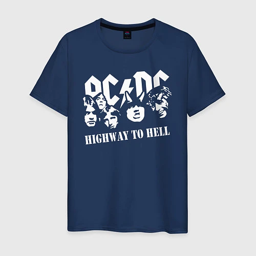 Мужская футболка ACDC Highway to Hell / Тёмно-синий – фото 1