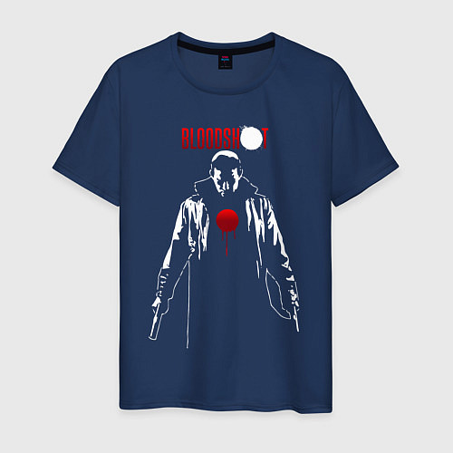 Мужская футболка Bloodshot Бладшот силуэт / Тёмно-синий – фото 1