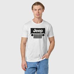 Футболка хлопковая мужская I'm Jeep, цвет: белый — фото 2