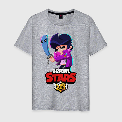 Мужская футболка BRAWL STARS BIBI / Меланж – фото 1