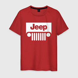 Футболка хлопковая мужская Jeep, цвет: красный