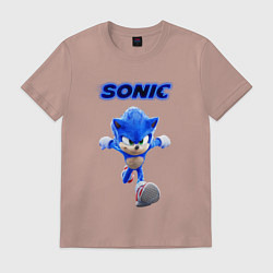 Футболка хлопковая мужская SONIC, цвет: пыльно-розовый