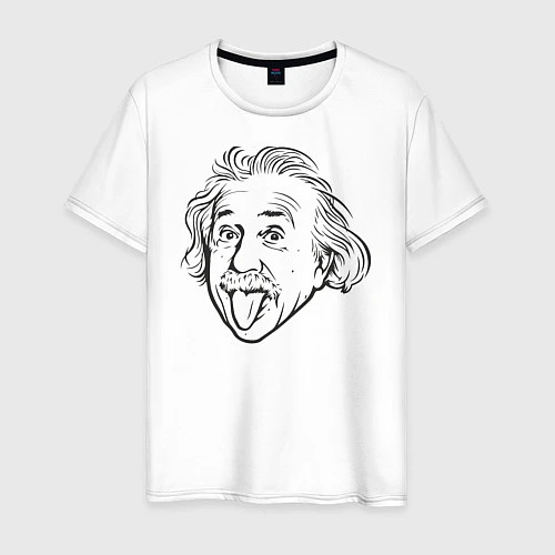 Мужская футболка Альберт Эйнштейн / Белый – фото 1