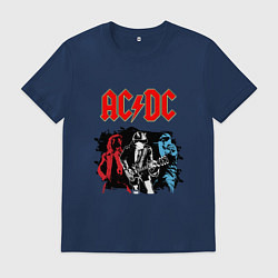 Футболка хлопковая мужская ACDC, цвет: тёмно-синий