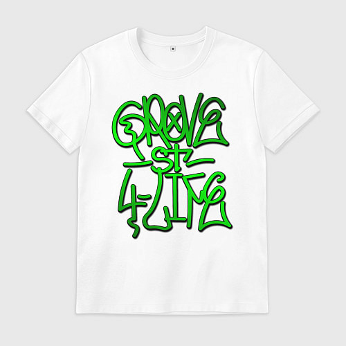Мужская футболка GTA Tag GROVE / Белый – фото 1