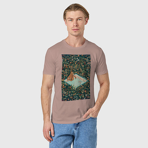 Мужская футболка BoJack Horseman / Пыльно-розовый – фото 3