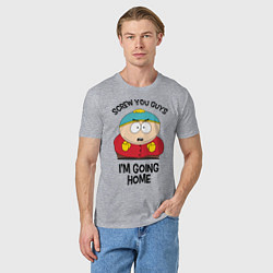 Футболка хлопковая мужская South Park, Эрик Картман, цвет: меланж — фото 2