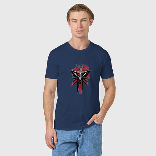 Мужская футболка Символика викингов / Тёмно-синий – фото 3