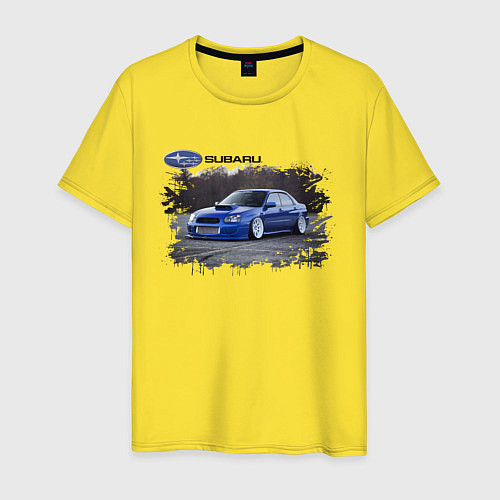 Мужская футболка SUBARU / Желтый – фото 1