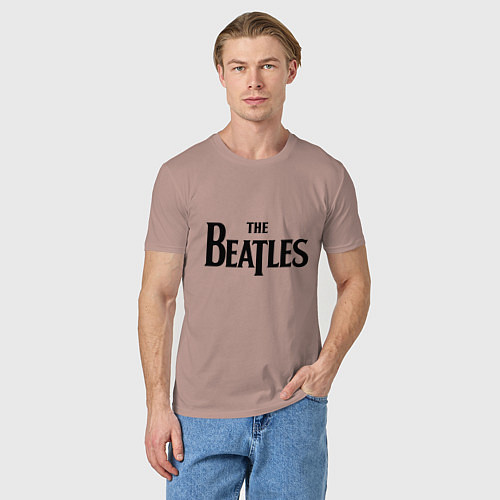 Мужская футболка The Beatles / Пыльно-розовый – фото 3